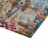 英語セッターホリデーベーキング:フェスティバルクリスマス カッティングボード (角)