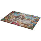 英語セッターホリデーベーキング:フェスティバルクリスマス カッティングボード (角)