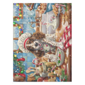 英語セッターホリデーベーキング:フェスティバルクリスマス テーブルクロス (正面)