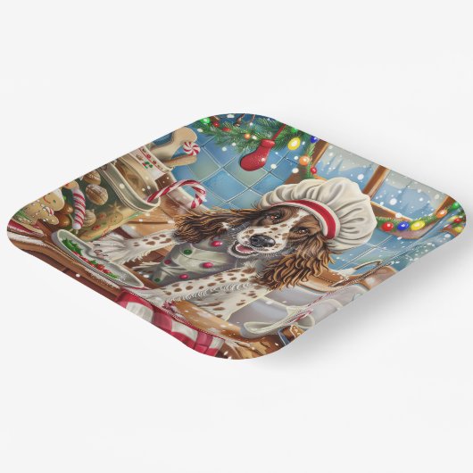 英語セッターホリデーベーキング:フェスティバルクリスマス ペーパープレート (傾斜あり)