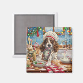 英語セッターホリデーベーキング:フェスティバルクリスマス マグネット (正面/裏面)