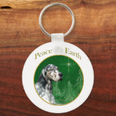 英語セッター平和2 キーホルダー (正面)