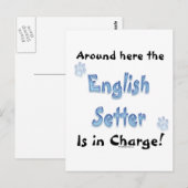 英語セッター料金 ポストカード (正面/裏面)
