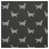 英語セッター犬のシルエットのパターン ファブリック (見本)