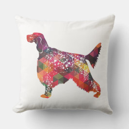 英語セッター犬ジオメトリシルエット数々の- クッション