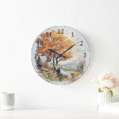 英語セッター狩り「Laverack」 ラージ壁時計 (ホーム)