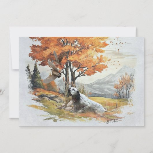 英語セッター狩り「Laverack」 招待状 (正面)