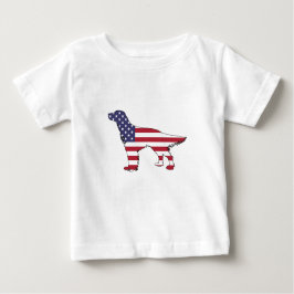 英語セッター – "アメリカ国旗" ベビーTシャツ