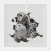 英語セッター ガラスオーナメント (裏面)