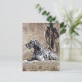 英語セッター,キジ狩りタペストリーのポスター ポストカード (スタンド正面)