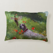 英語セッター，キジ狩り アクセントクッション (裏面)