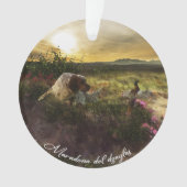 英語セッター，キジ狩り オーナメント (正面)