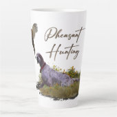 英語セッター,キジ狩り カフェラテマグ (正面)