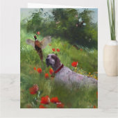 英語セッター，キジ狩り カード (裏面)