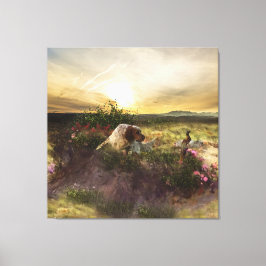 英語セッター，キジ狩り キャンバスプリント