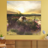 英語セッター，キジ狩り キャンバスプリント (インサイチュ (リビング))