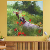 英語セッター，キジ狩り キャンバスプリント (インサイチュ (リビング))