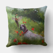 英語セッター，キジ狩り クッション (裏面)