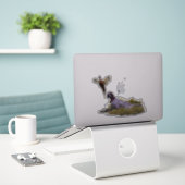 英語セッター,キジ狩り シール (デスク上のノートパソコン)