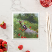 英語セッター，キジ狩り スタンダードカクテルナプキン (インサイチュ)