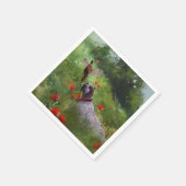 英語セッター，キジ狩り スタンダードカクテルナプキン (角)