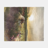 英語セッター，キジ狩り フリースブランケット (正面(横))