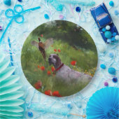 英語セッター，キジ狩り ペーパープレート (パーティー)