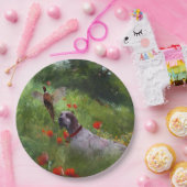 英語セッター，キジ狩り ペーパープレート (パーティー)