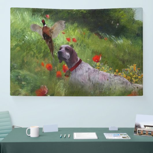 英語セッター，キジ狩り 横断幕 (トレードショー)