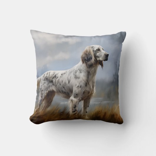 英語セッター クッション (正面)