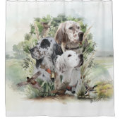 英語セッター シャワーカーテン (正面)