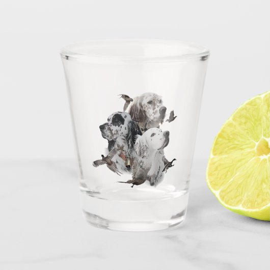 英語セッター ショットグラス (正面)