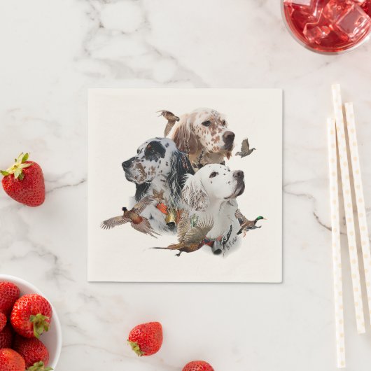 英語セッター スタンダードカクテルナプキン (インサイチュ)