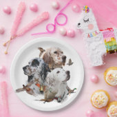 英語セッター ペーパープレート (パーティー)