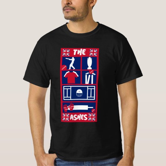 英語テストクリケットTシャツ Tシャツ (正面)