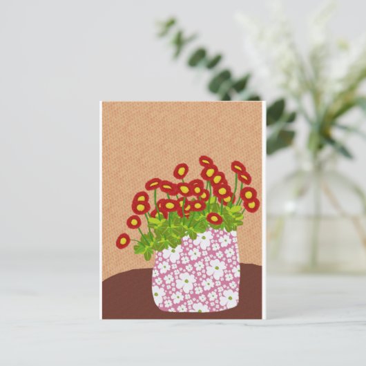 英語デイジーはがき ポストカード (スタンド正面)