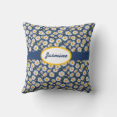 英語デイジーオンブルー クッション (裏面)