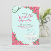 英語バラガーデン1st誕生日招待状 招待状 (スタンド正面)