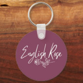 英語バラタイポグラフィ手書きスタイル キーホルダー (正面)