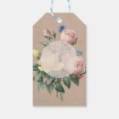 英語バラバタフライ庭園の結婚式サンキュー ギフトタグ (裏面)