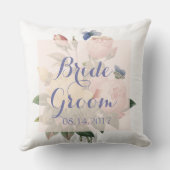 英語バラバタフライ庭園の結婚式フォーエバー クッション (裏面)