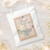 英語バラバタフライ庭園の結婚式 フェイバーバッグ (クリップ留めされた状態)