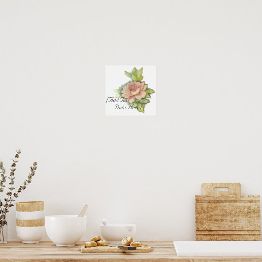 英語バラポスタカスタマイズー ポスター (キッチン)