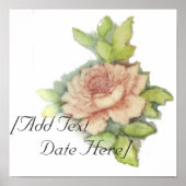 英語バラポスタカスタマイズー ポスター (正面)