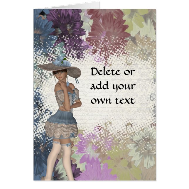 英語バラロマンチックな女の子 (正面)