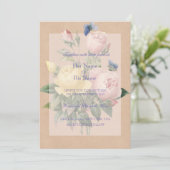 英語バラ庭園の結婚式招待状 招待状 (スタンド正面)