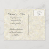 英語バラ&シルバー日付はがきを保存 案内ポストカード (裏面)