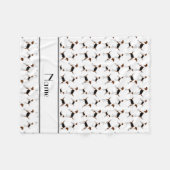 英語パーソナライズされたのFoxhhoundsの名前 フリースブランケット (正面(横))