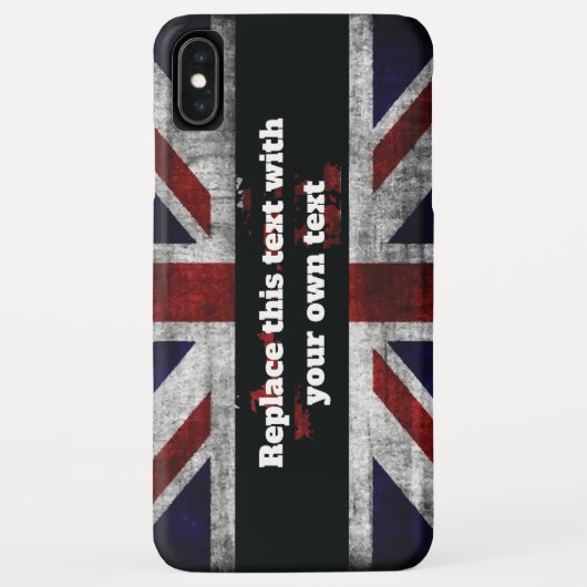 英語フラグ文字の追加装飾用クッション Case-Mate iPhoneケース (裏面)