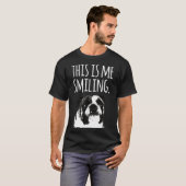 英語ブルドッグこれは私が微笑んでいる Tシャツ (正面フル)